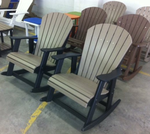 amish adirondack rocking chairs