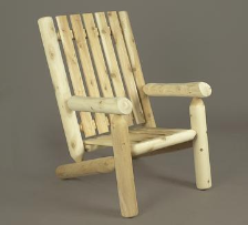 Northern Cedar High Back Log Adirondack Chair
